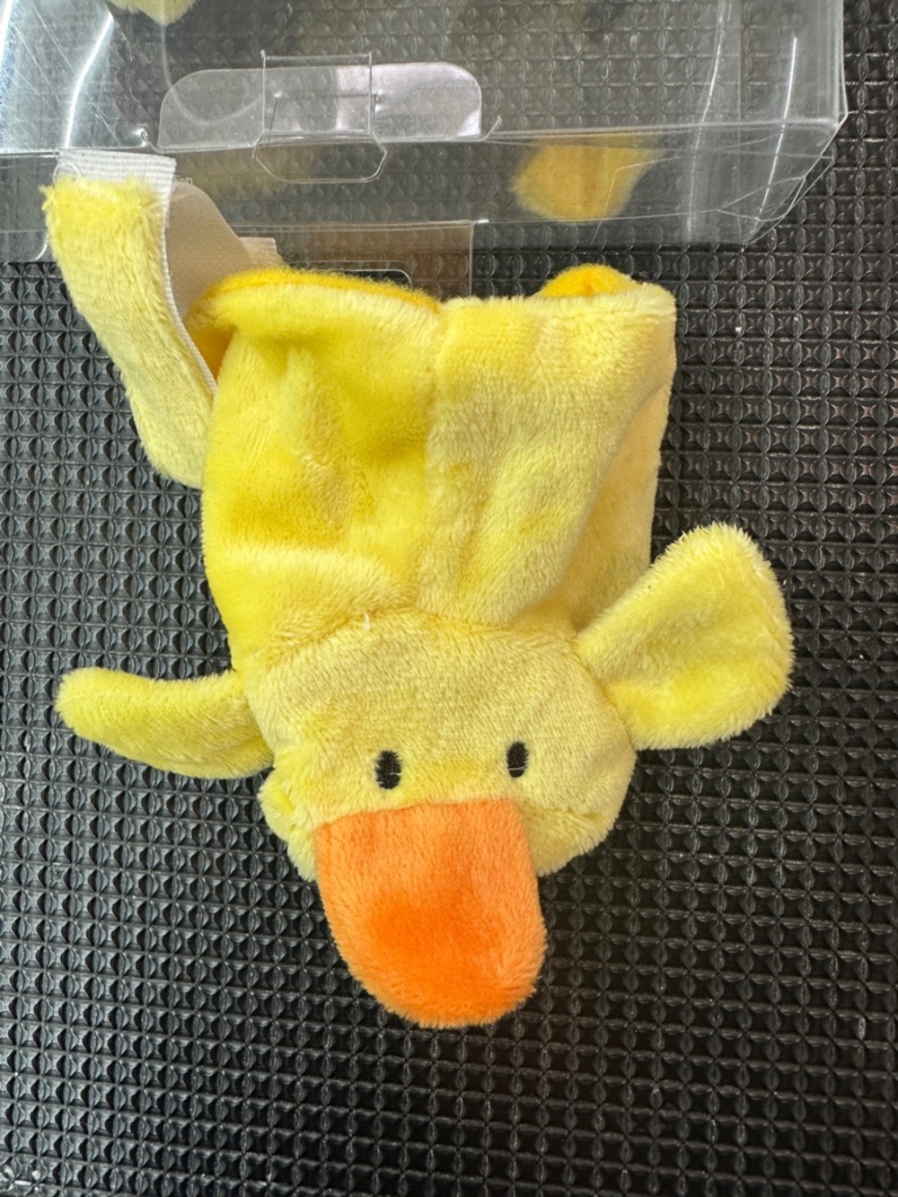 Yellow Plush Duck Hand Puppet with Orange Beak